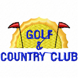 Golf Embroidery Design 3